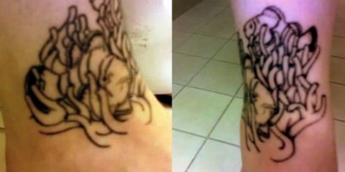 fish and anemone tattoo